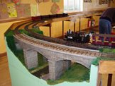 Image of a locomotive crossing the bridge